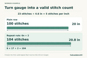 Plan a body that respects your stitch repeats
